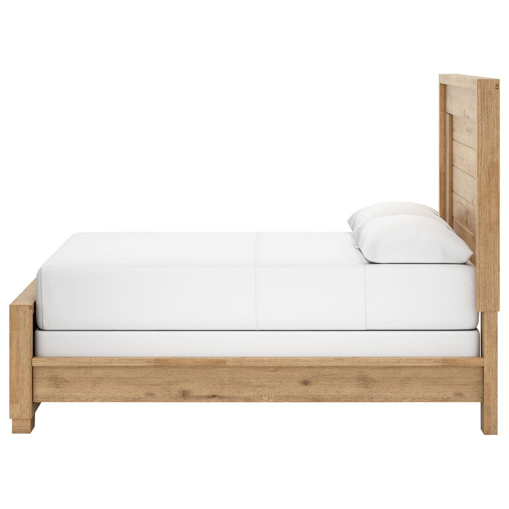 Ashley Galliden Queen Panel Bed in Light Brown, , large