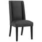 Modway Baron Vinyl Dining Chair in Black, , large