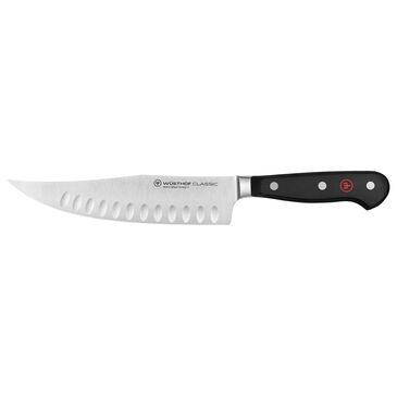 Wusthof Trident Classic 7" Hollow Edge Craftsman Knife in Stainless Steel and Black, , large