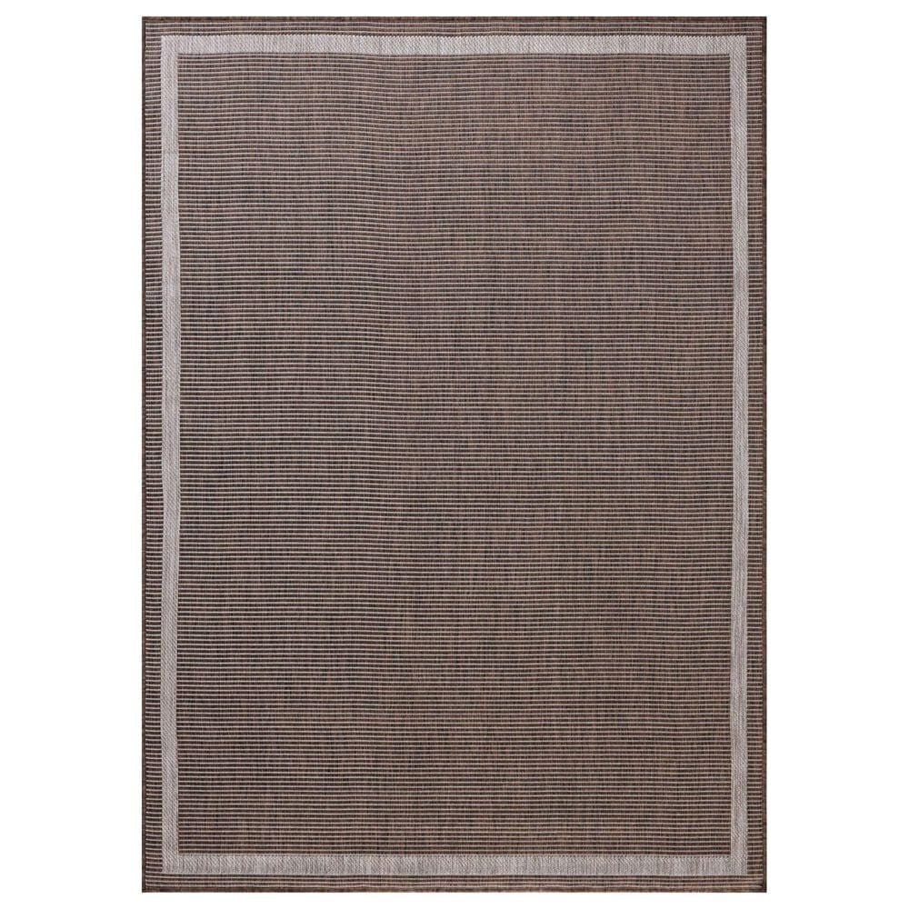 Loloi Easton Dove and Coffee 8&#39;6&quot; x 11&#39;6&quot; Indoor/Outdoor Area Rug, , large