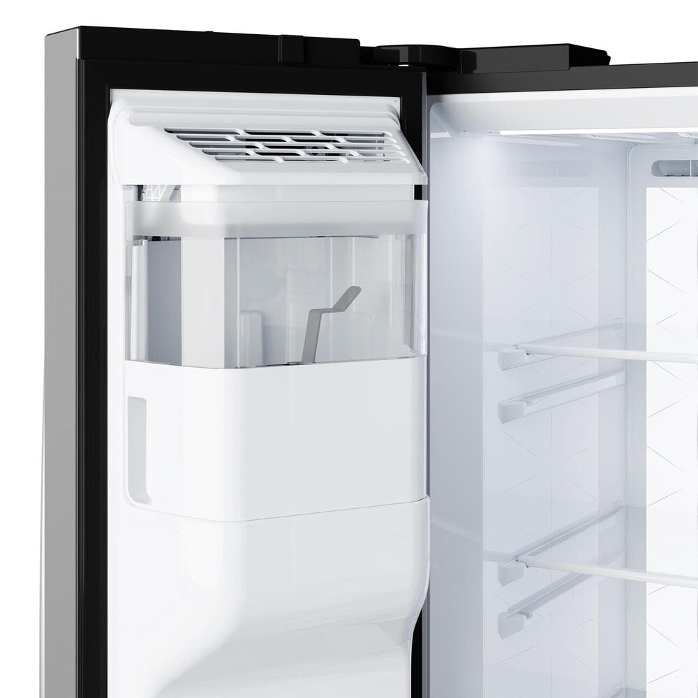 GE Appliances 24 Cu. Ft. Counter-Depth Side-By-Side Refrigerator with LED Light Wall in Fingerprint Resistant Stainless Steel, , large