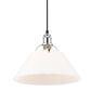 Golden Lighting Orwell 1-Light Wide Large Pendant with Opal Glass Shade in Chrome, , large