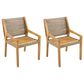 Hearth and Haven Outdoor Dining Chair in Cream (Set of 2), , large