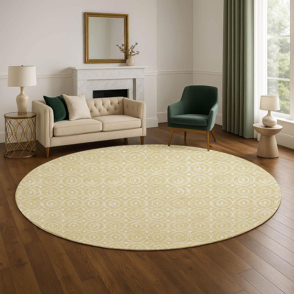 Dalyn Rug Company The Reserve TR12 Wheat 8&#39; Round Indoor/Outdoor Area Rug, , large