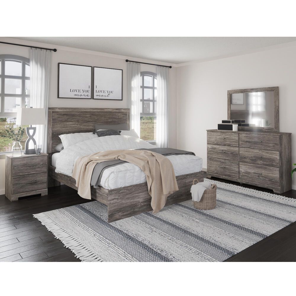 Signature Design by Ashley Ralinksi 4 Piece Queen Bedroom Set in Gray