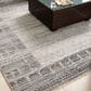 Surya Pompei 9" x 12" Slate, Black, Metallic Silver and Olive Area Rug, , large