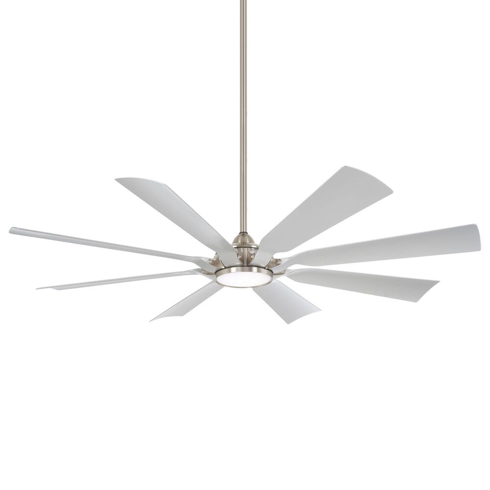 Minka-Aire Future 65" Indoor/Outdoor Ceiling Fan with LED Light in Brushed Nickel Wet, , large