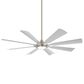 Minka-Aire Future 65" Indoor/Outdoor Ceiling Fan with LED Light in Brushed Nickel Wet, , large