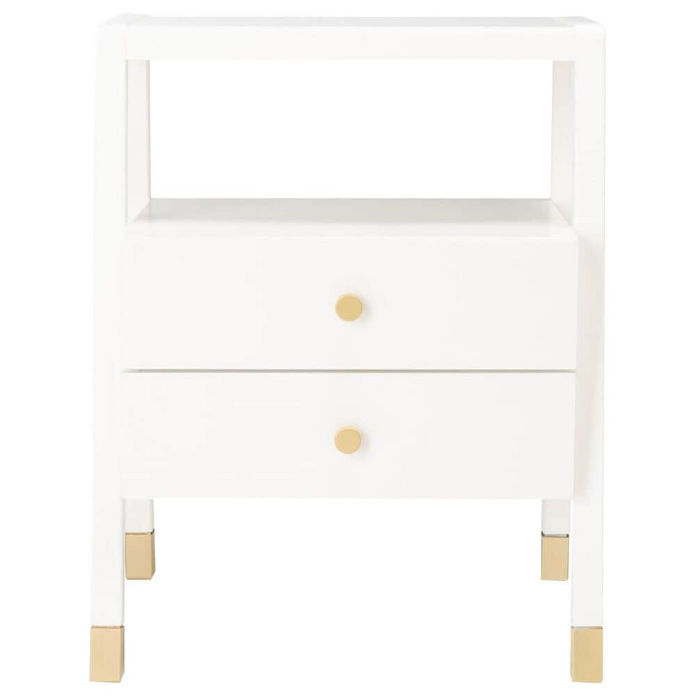 Safavieh Joel Accent Table in White and Gold, , large