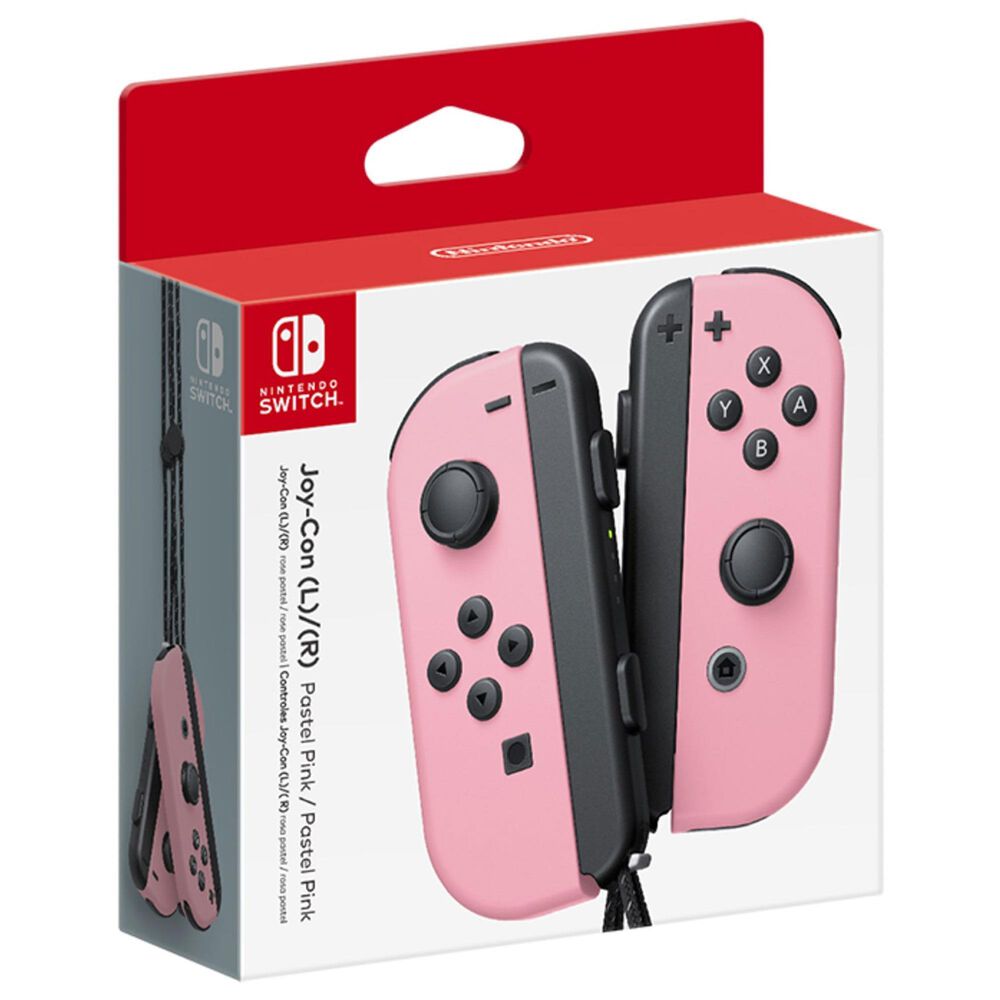 Nintendo Joy-Con Wireless Controllers in Pastel Pink and Black, , large
