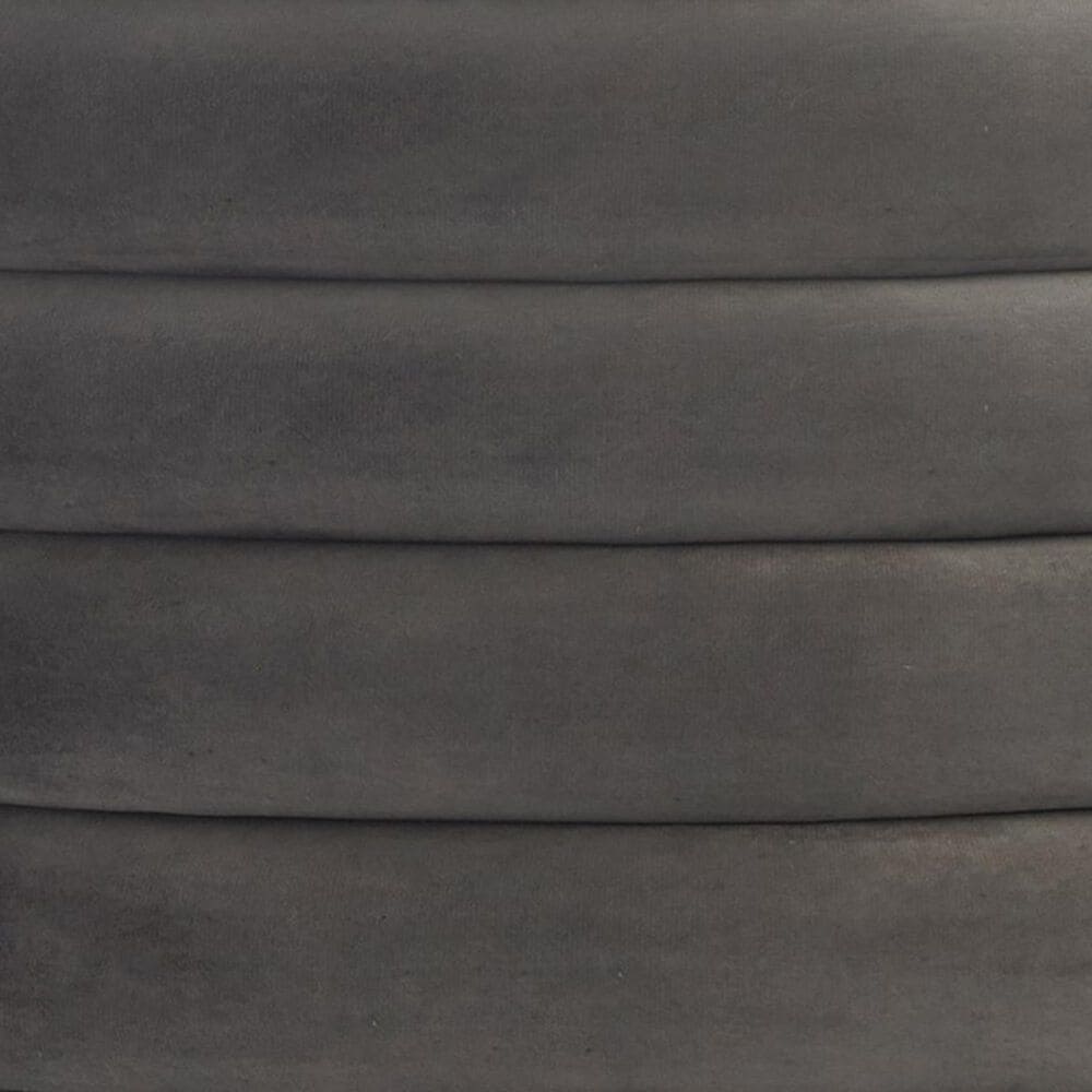 Accents DeVille Madison Large Pouf in Dark Gray, , large