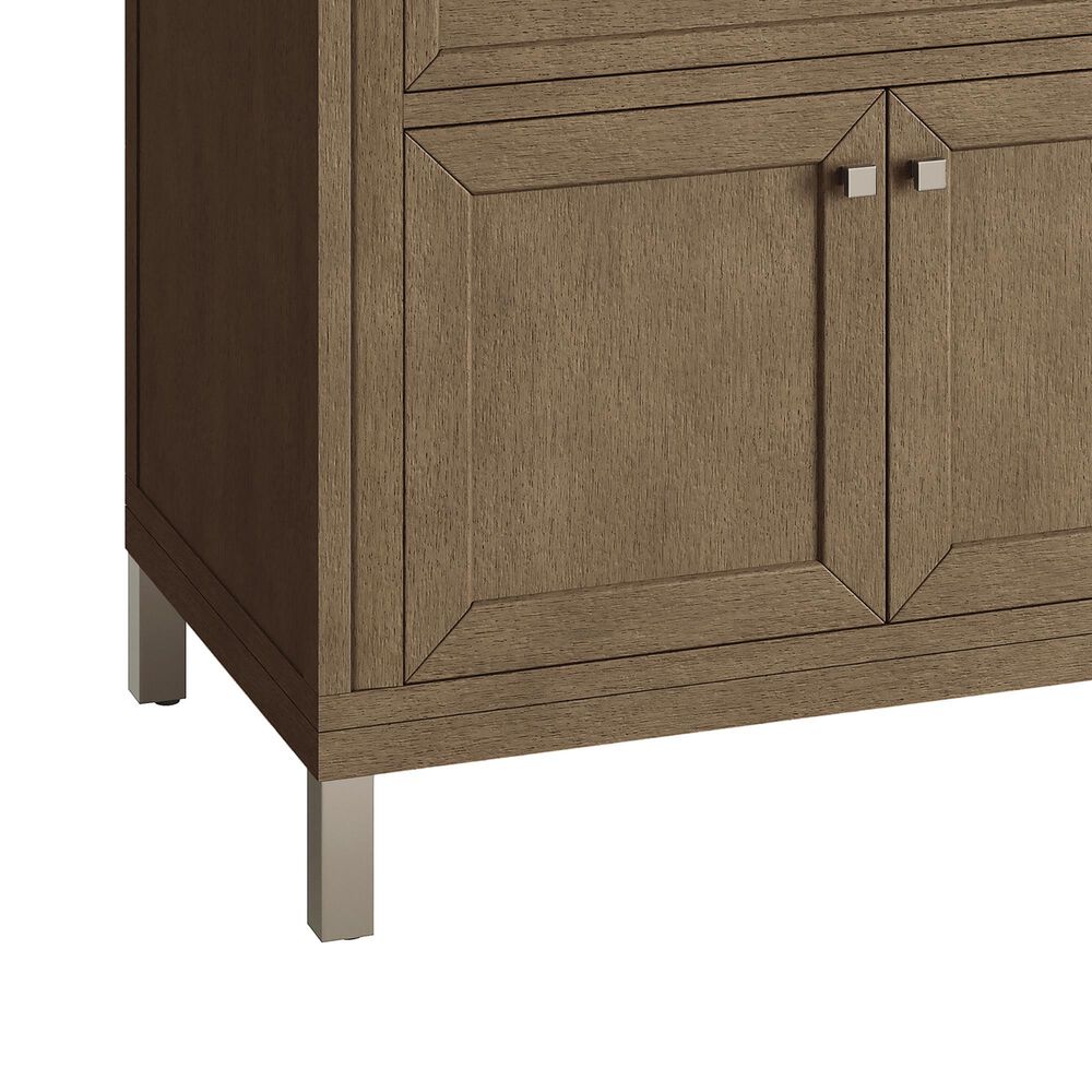 James Martin Vanities Chicago 36&quot; Single Bathroom Vanity in Whitewashed Walnut with 3 cm Parisien Bleu Quartz Top and Rectangular Sink, , large