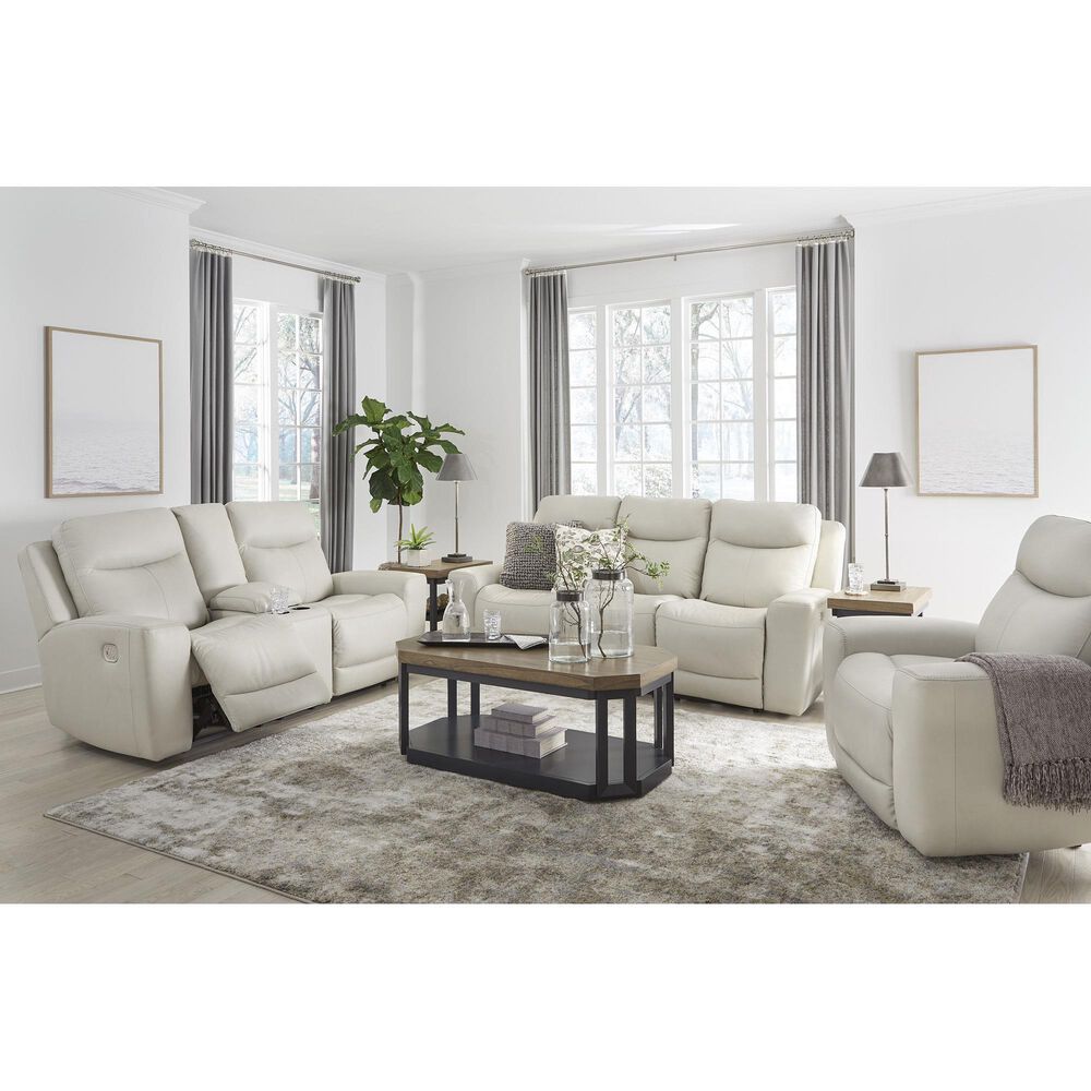 Ashley Mindanao Power Reclining Loveseat in Coconut, , large
