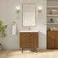 James Martin Laurent 30" Single Bathroom Vanity in Honey Oak with Single Hole 3 cm White Zeus Silestone Top and Rectangular Sink, , large