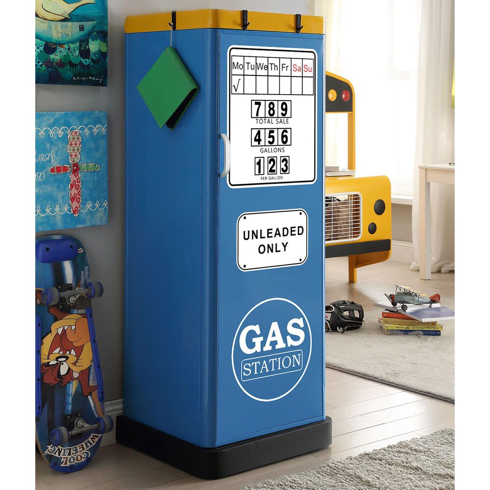 Furniture of America Sisco 2-Shelf Kids Closet in Blue, , large