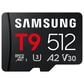 Samsung 512GB T9 UHS-I microSDXC Memory Card in Black, , large