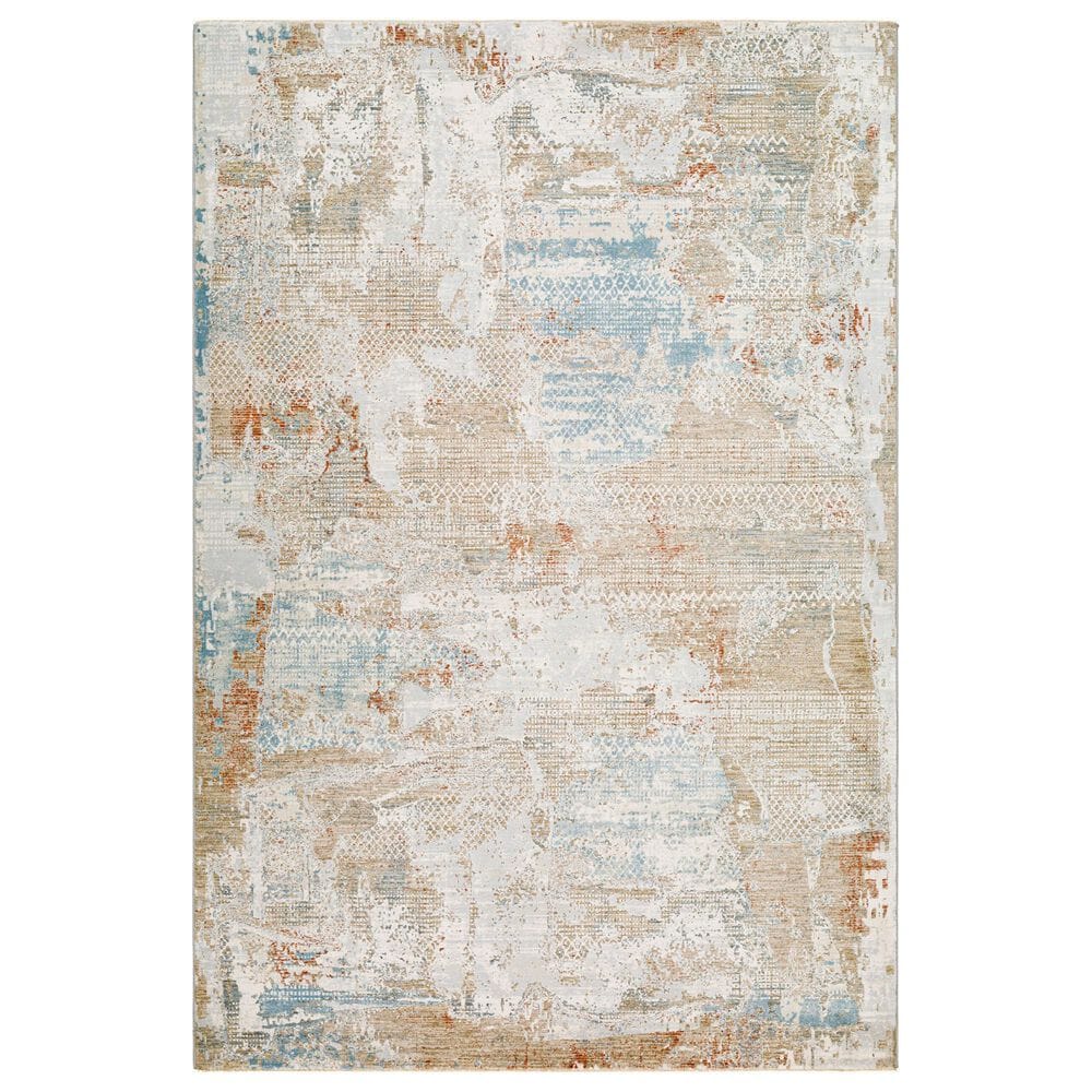 Surya Brunswick 12" x 15" Blue, Taupe, Cream, Seafoam, Olive and Tan Area Rug, , large