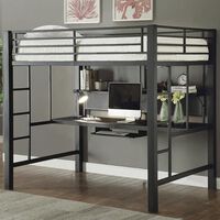Little Dreamer Full Workstation Loft Bed in Black