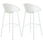 Hearth and Haven Gable Outdoor Barstool with Metal Frame in White (Set of 2), , large