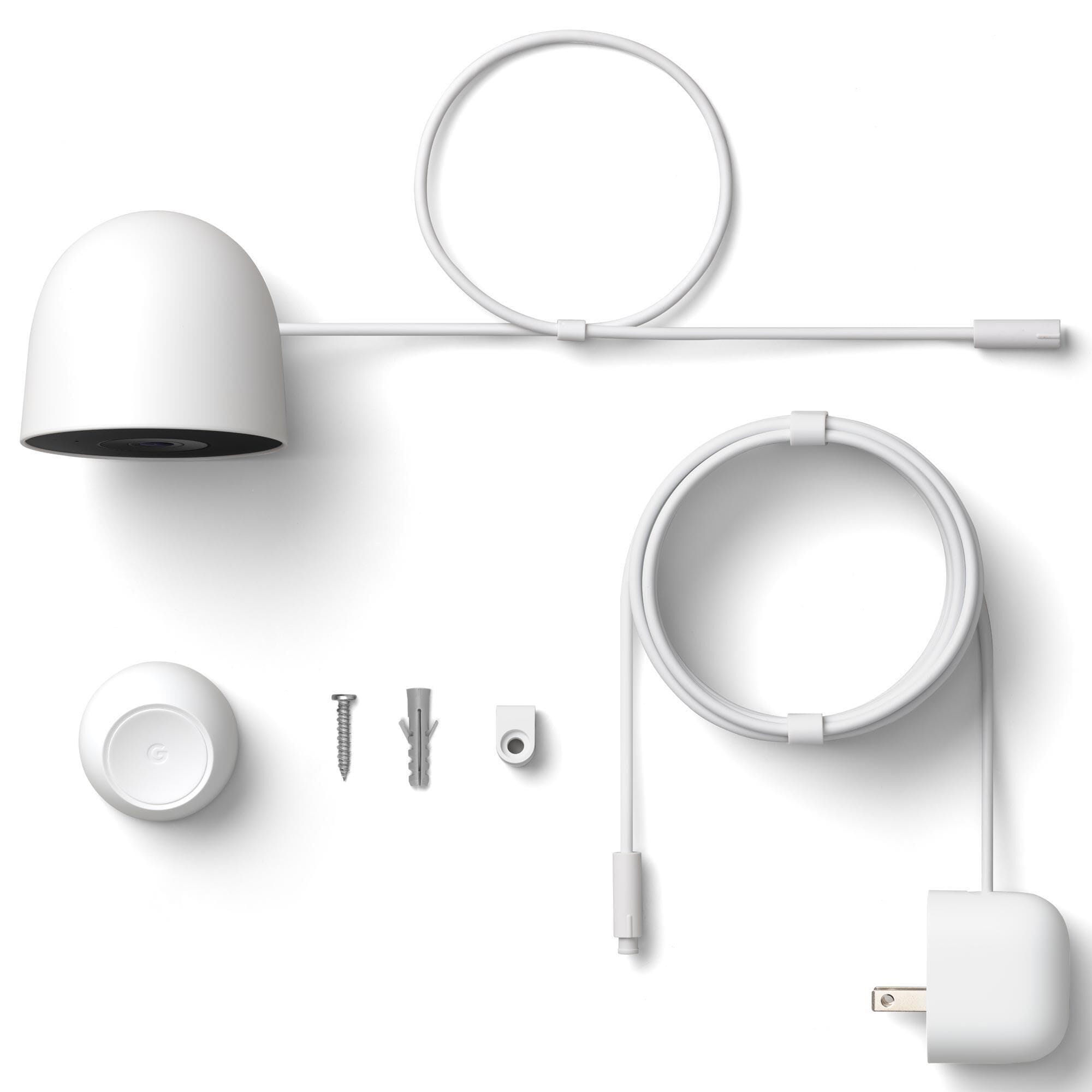 Google Nest 2-Pack Outdoor Smart Security Camera in Snow (2rd Gen)