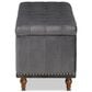 Baxton Studio Kaylee Storage Ottoman Bench in Grey, , large