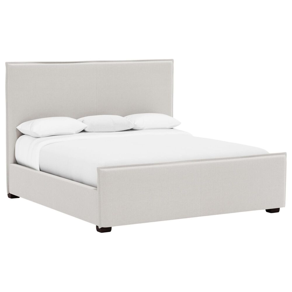 Bernhardt Griffin King Upholstered Panel Bed in White and Cream, , large
