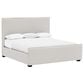 Bernhardt Griffin King Upholstered Panel Bed in White and Cream, , large