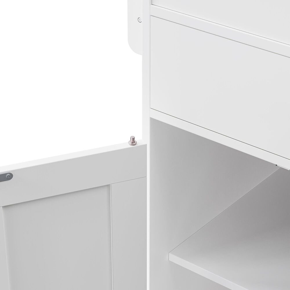 HOMLUX 75" Kitchen Island with Extendable Dining Table in White, , large