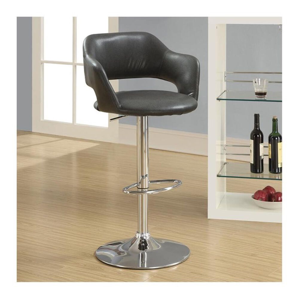 Monarch Specialties Hydraulic Lift Barstool in Charcoal Grey, , large