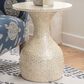 Linon Home Decor Peary Hourglass Side Table in Cream, , large