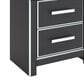 Ashley Zuraleus Queen Upholstered Panel Storage Bed with Two Nightstands in Matte Black, , large