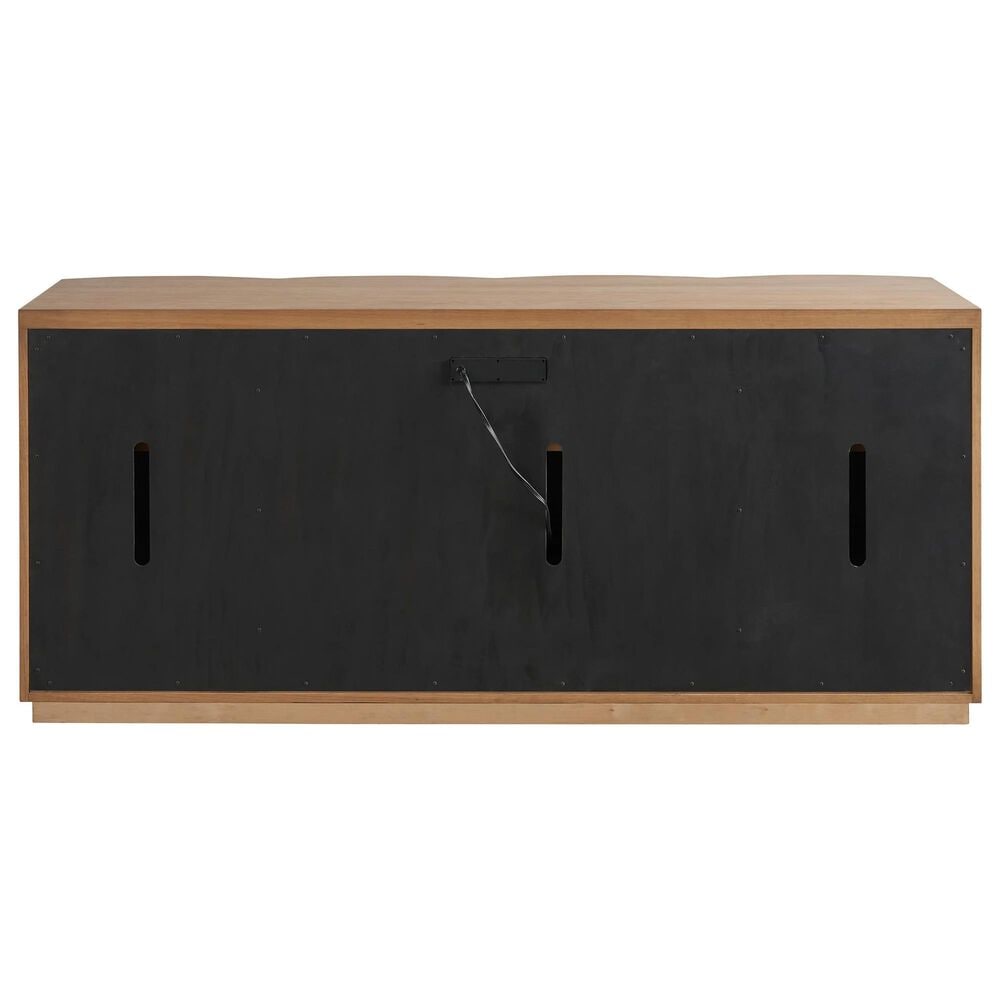 Furniture Worldwide Lumi 74&quot; Credenza in Light Brown, , large