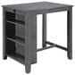 HOMLUX 3-Piece Counter Height Dining Set with Shelves and 2-Chair in Gray, , large