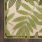 Nourison Aloha ALH18 7"10" x 10"6" Ivory and Green Indoor/Outdoor Area Rug, , large