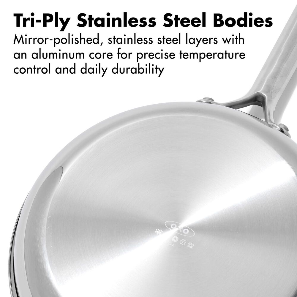 Green Pan Trident Hybrid 8" Nonstick Open Frypan in Stainless Steel, , large