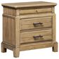 Hearth and Haven 2-Drawer Nightstand with Tray in Caramel, , large