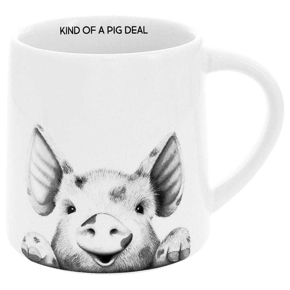 Pavilion Pig Deal 17 Oz Mug in Gray and White, , large