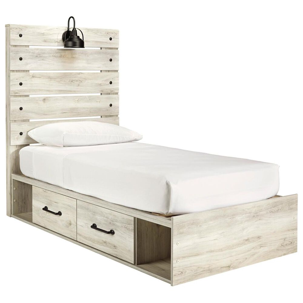 Ashley Cambeck 5 Piece Twin Single Storage Bed Set in Whitewash, , large