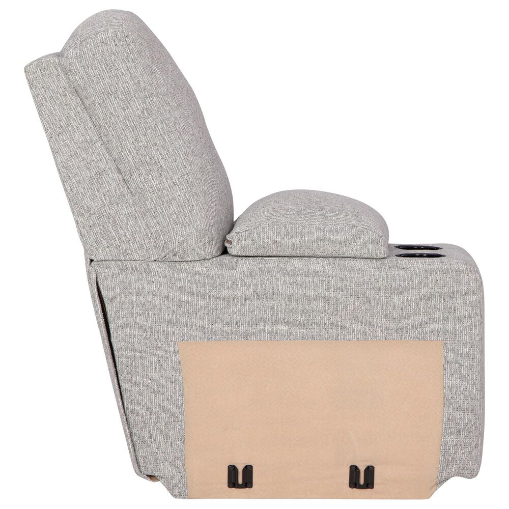 Ashley Acklen Place 3-Piece Power Left Facing Reclining Sectional with Console in Pewter, , large