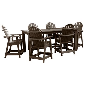 Highwood USA Hamilton 7-Piece Rectangular Patio Counter Height Dining Set in Weathered Acorn, , large