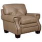 Bordeaux & Co Stationary Leather Chair and Ottoman Set in Juno Pebble, , large