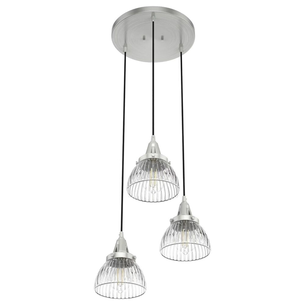 Hunter Cypress Grove 3-Light Cluster in Brushed Nickel, , large