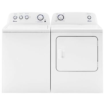 Amana 3.8 Cu. Ft. Top Load Washer and 6.5 Cu. Ft. Gas Dryer Laundry Pair In White , , large