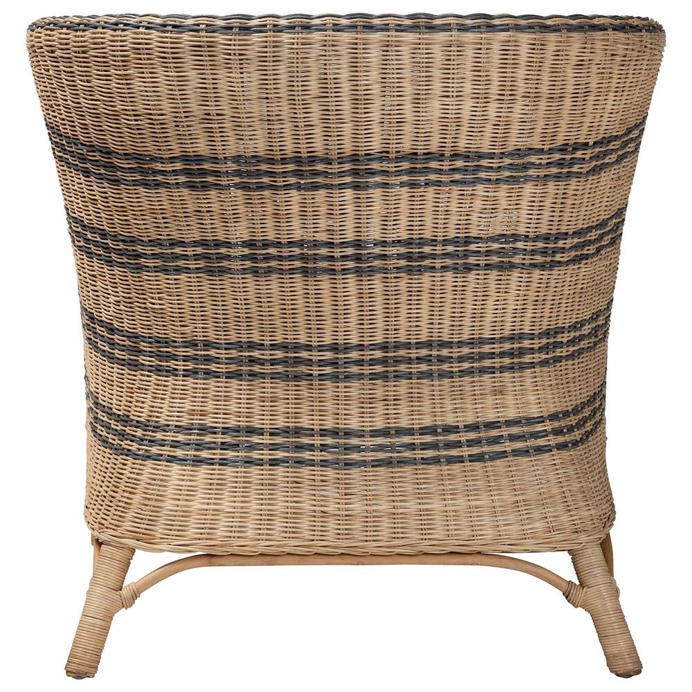Baxton Studio Elda Rattan Accent Chair in Neutral, , large