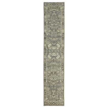 Kaleen Rugs Herrera 2"6" x 12" Spa, Ivory, Charcoal and Mushroom Runner, , large