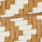 Maple and Jade 2-Piece Handmade Woven Zig Zag Storage Decorative Box Set in Matte Brown and Cream, , large