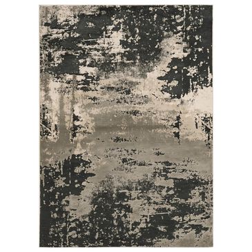 Kas Oriental Rugs Luna Eclipse 3"3" x 4"11" Silver and Charcoal Area Rug, , large