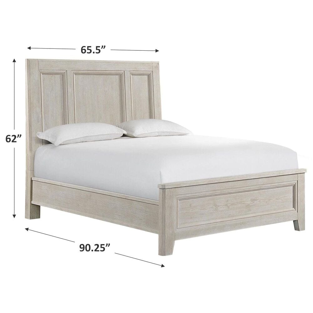 Hawthorne Furniture Carlson Queen Panel Bed in Washed Linen, , large