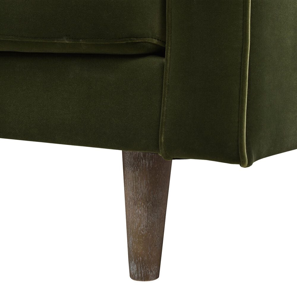 Jennifer Taylor Home Nicholas Stationary Sofa in Olive Green Velvet, , large