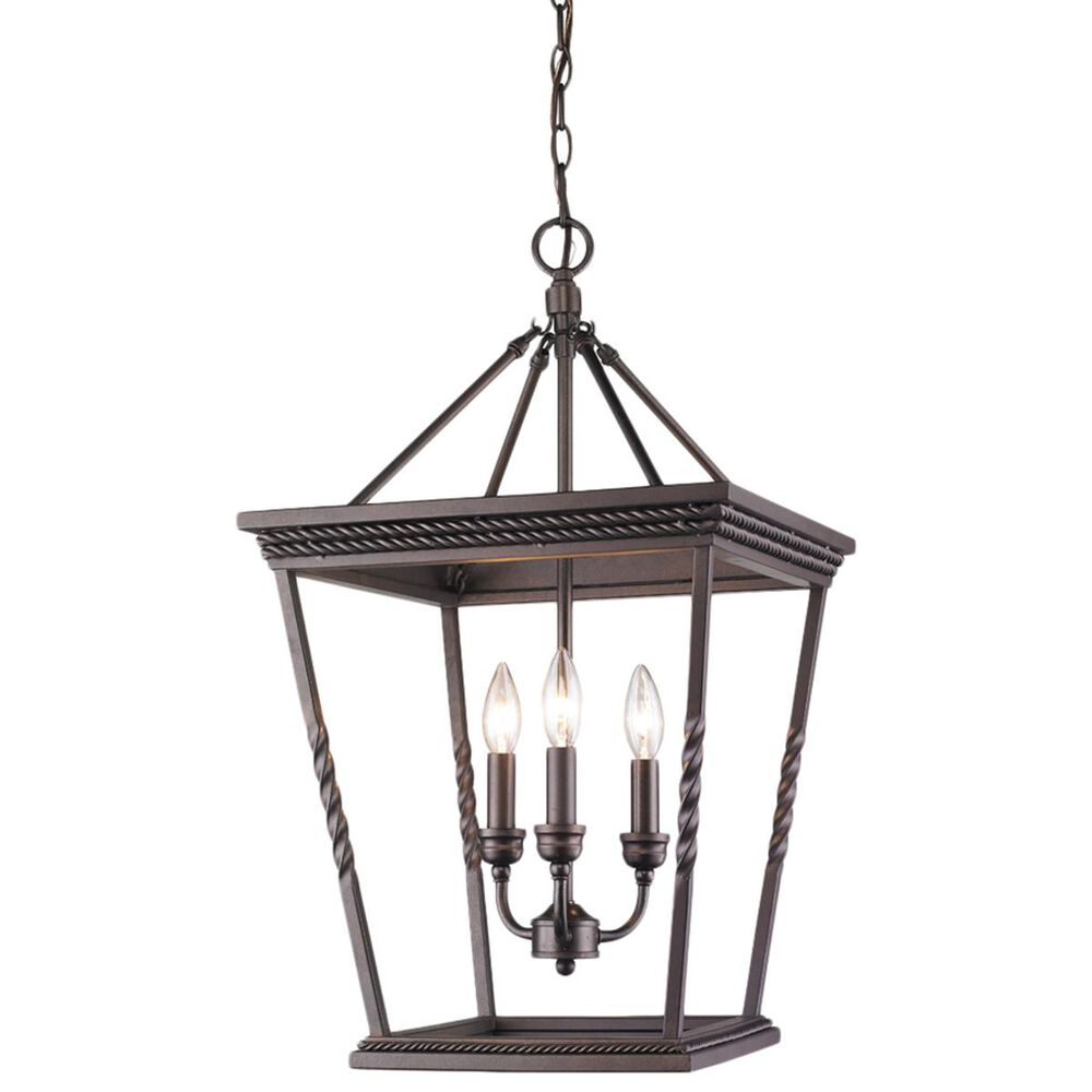 Golden Lighting Davenport 3-Light Pendant in Etruscan Bronze, , large